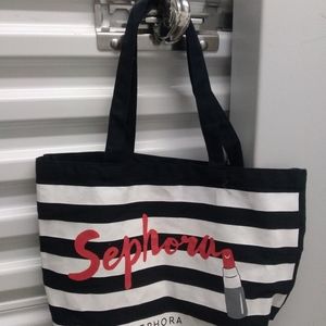 Black/White Striped Sephoria Tote